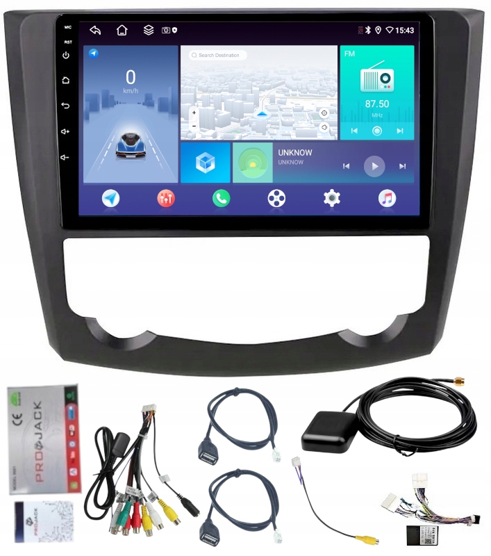 Rádio Navigácia Android Carplay Renault Kadjar 2015-2021 4GB 64GB Sim