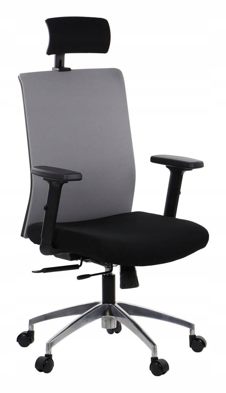 Fotel Obrotowy Lennon Szary Biurowy Tkanina Ergonomiczny Regulowany WRiPS