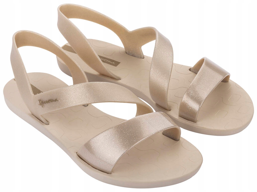 SANDAŁY IPANEMA DAMSKIE PŁASKIE BEŻOWE Vibe VEGAN Oryginalne opakowanie producenta pudełko