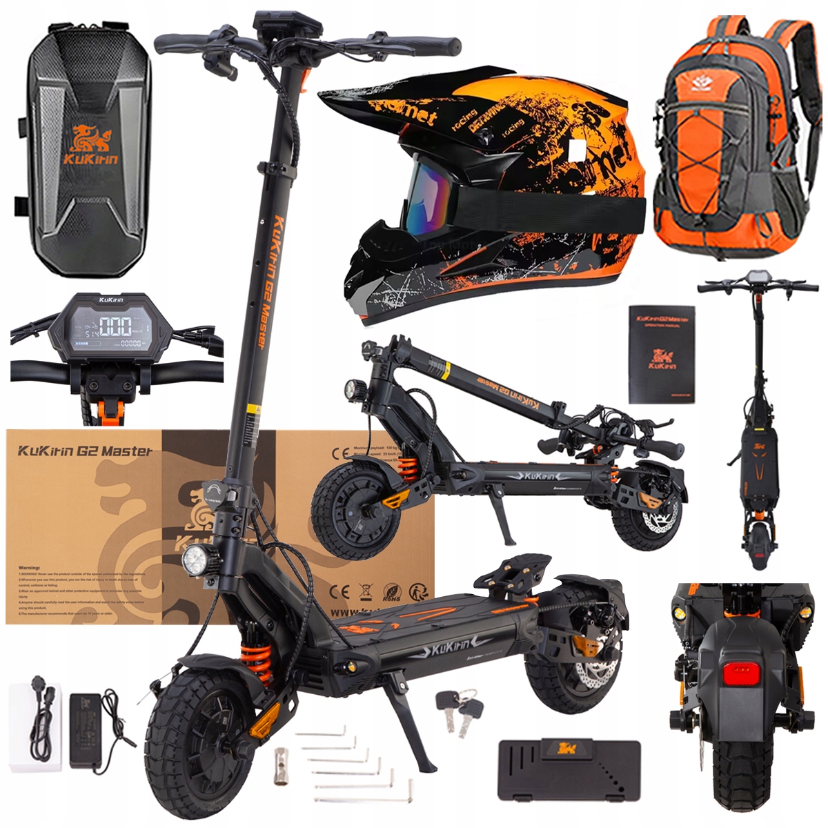 Kukirin G2 Master elektrické vozidlo 2000W 52V 20.8AH 70KM 60KM/H +Dárek