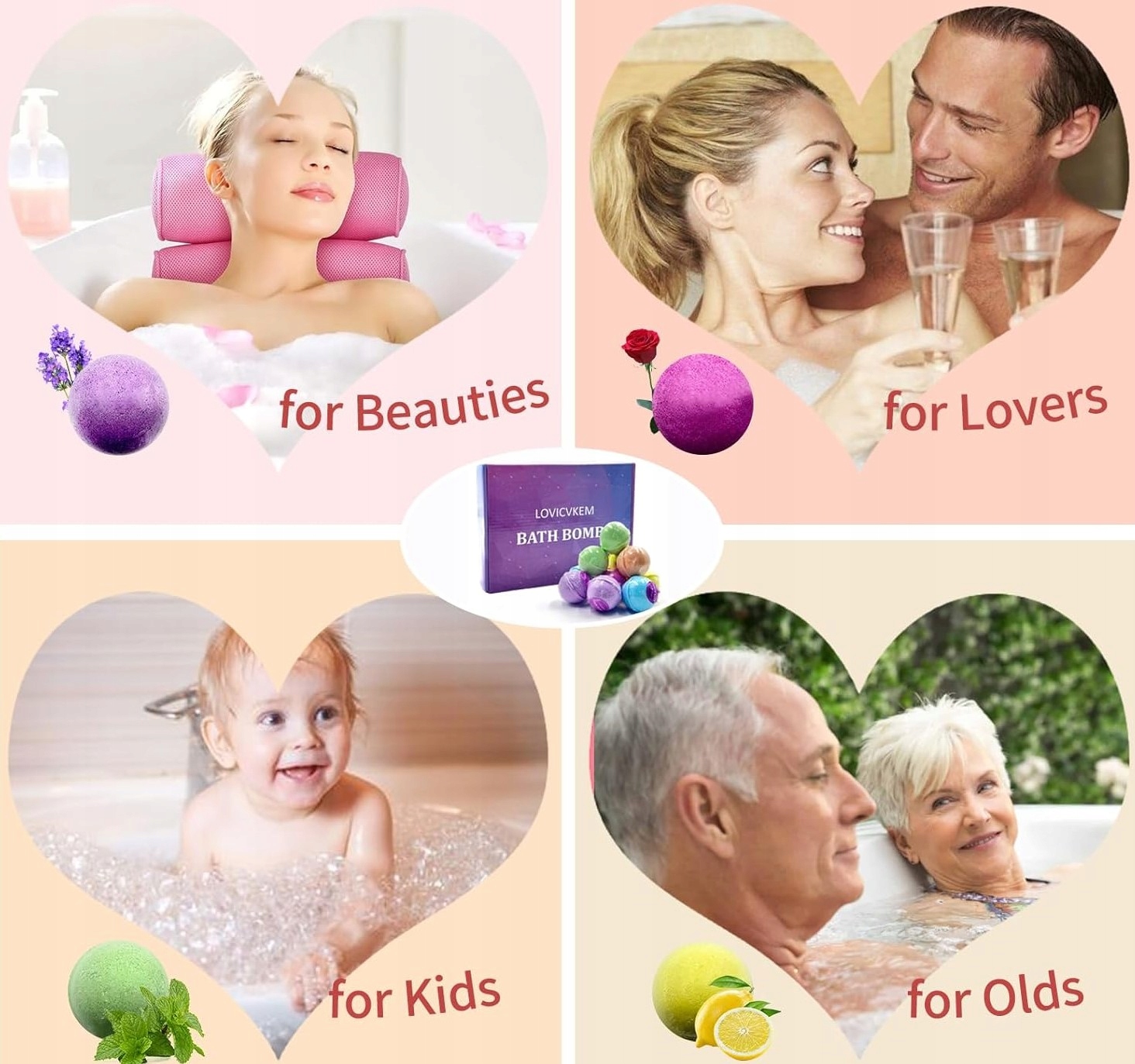 BOMBY DO KĄPIELI ZESTAW 12 SZTUK RÓŻNE ZAPACHY KULE KĄPIELOWE SUPER JAKOŚĆ Seria 2023r