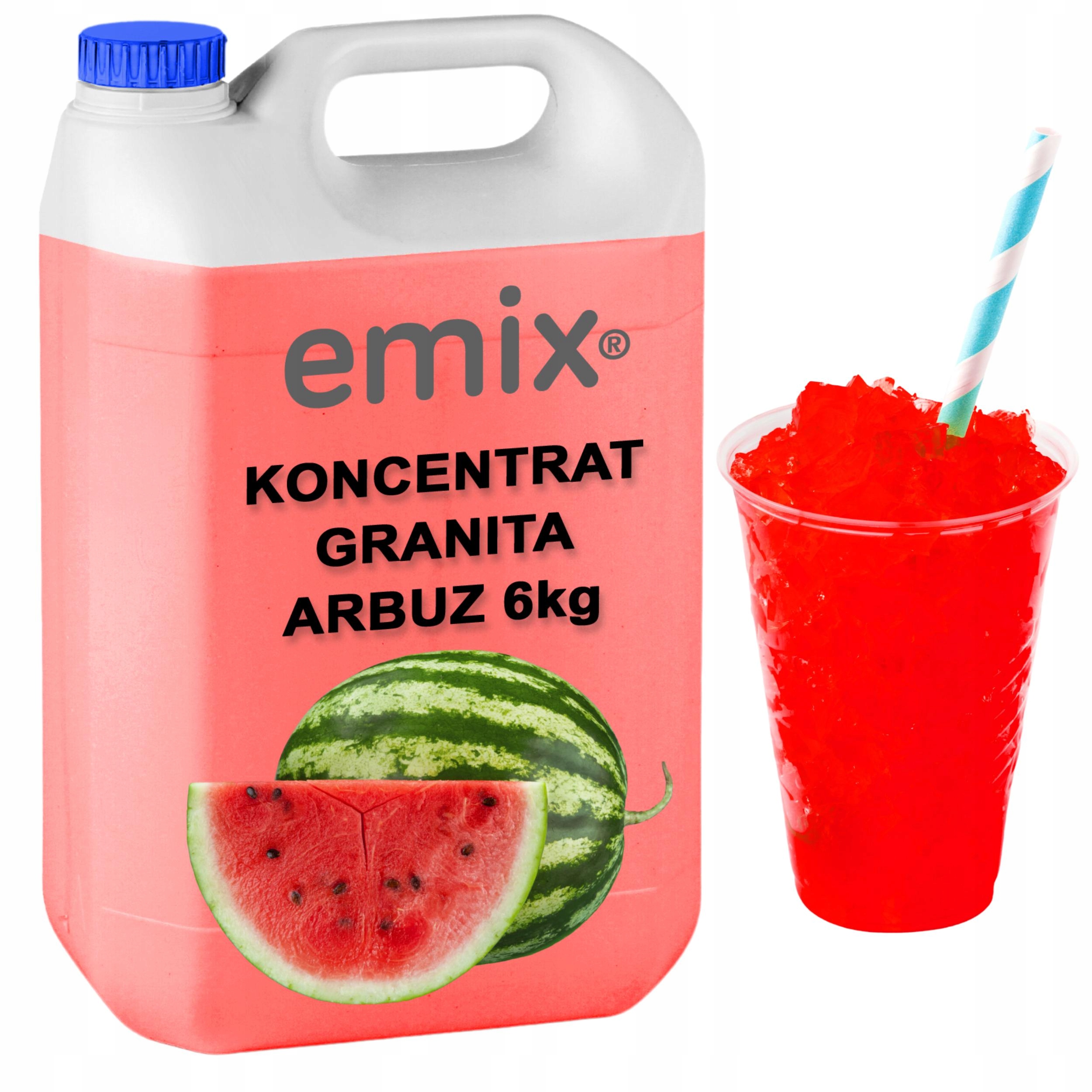 Syrop 5L Koncentrat Do Granity Arbuz 1:7 6kg Slush Emix
