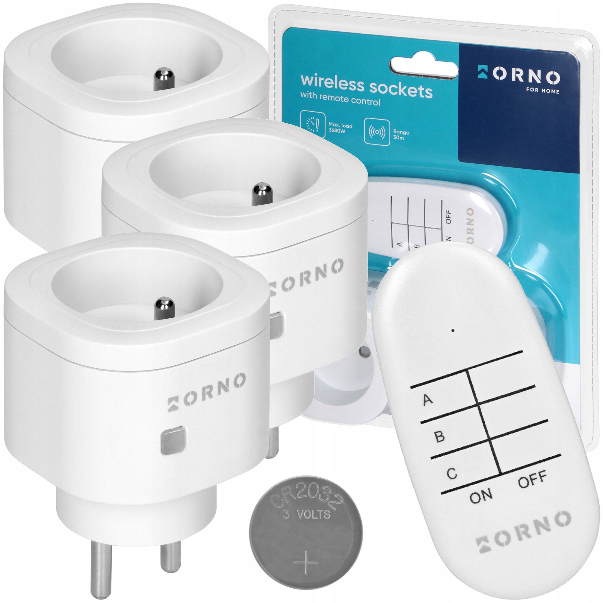 3x Gniazdo Bezprzewodowe Zdalnie Sterowane Na Pilota 30M Mini Gniazdka 3+1