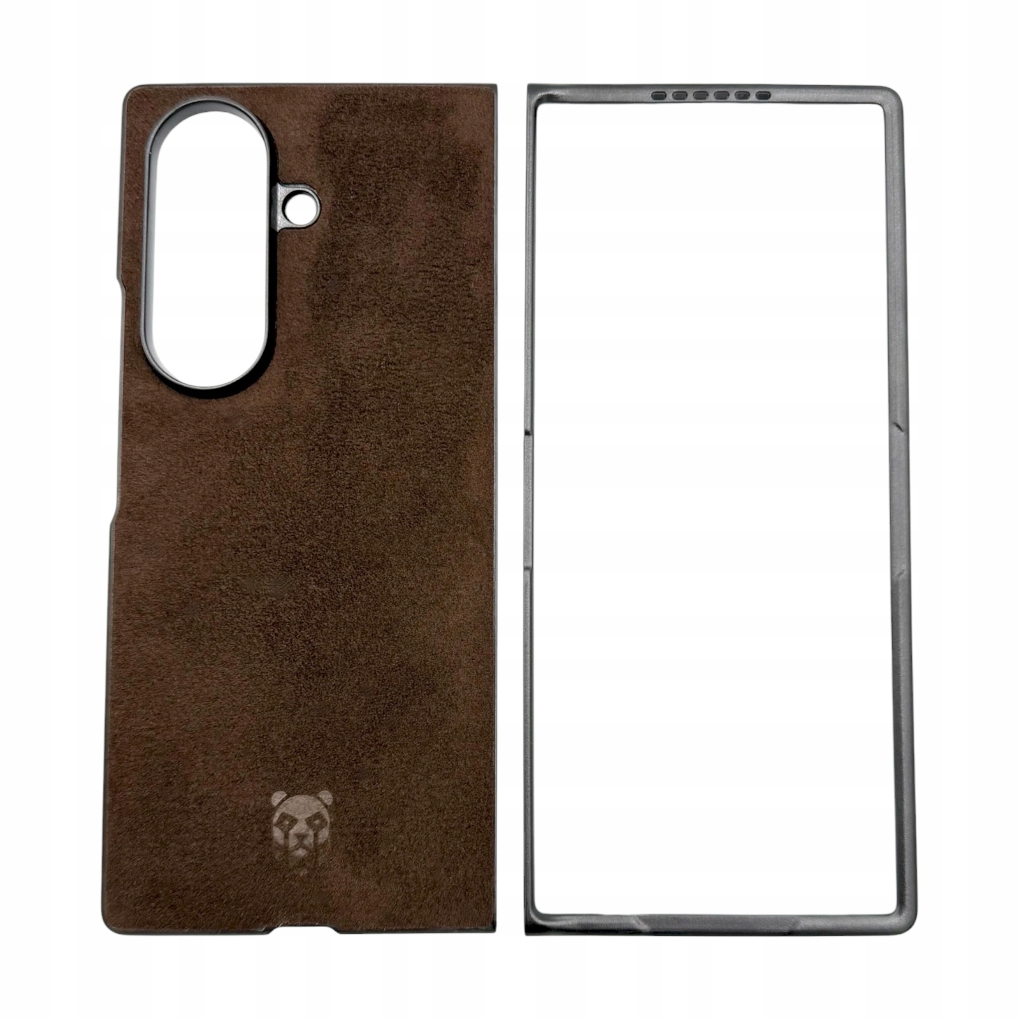 Pouzdro Panda Carbon AlcanPanda – Hnědé Pouzdro Alcantara pro Samsung Z Fold 7