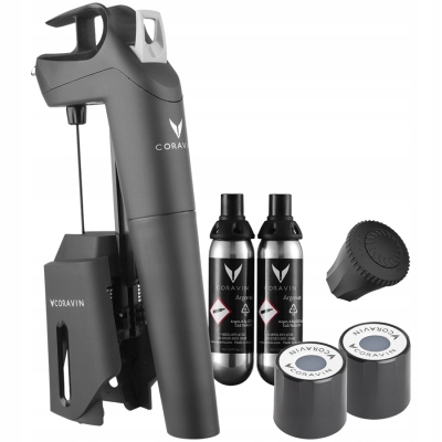 CORAVIN Timeless Three + System do konserwacji wina - czarny — 2