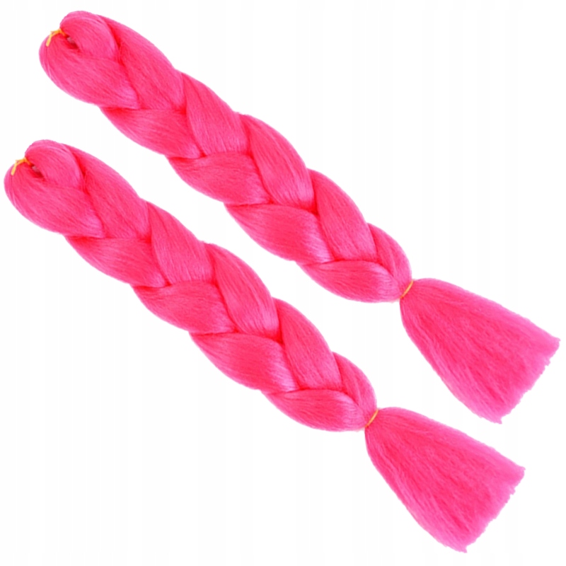2x Włosy Syntetyczne do Warkoczyków LONG Różowe