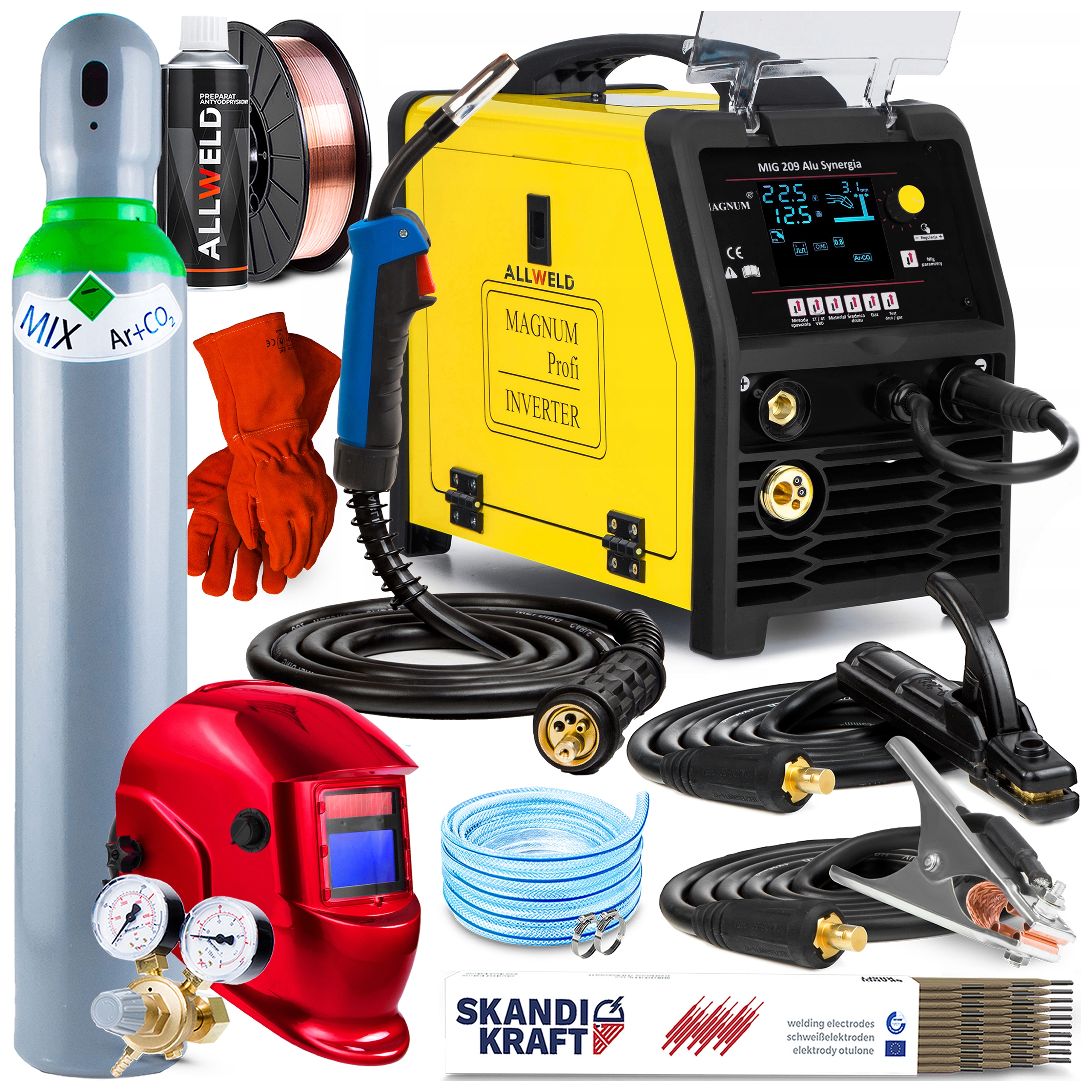 Invertorová Svářečka Magnum Mig 209 Alu Synergie Mag Mma Tig Lift 200A 230V