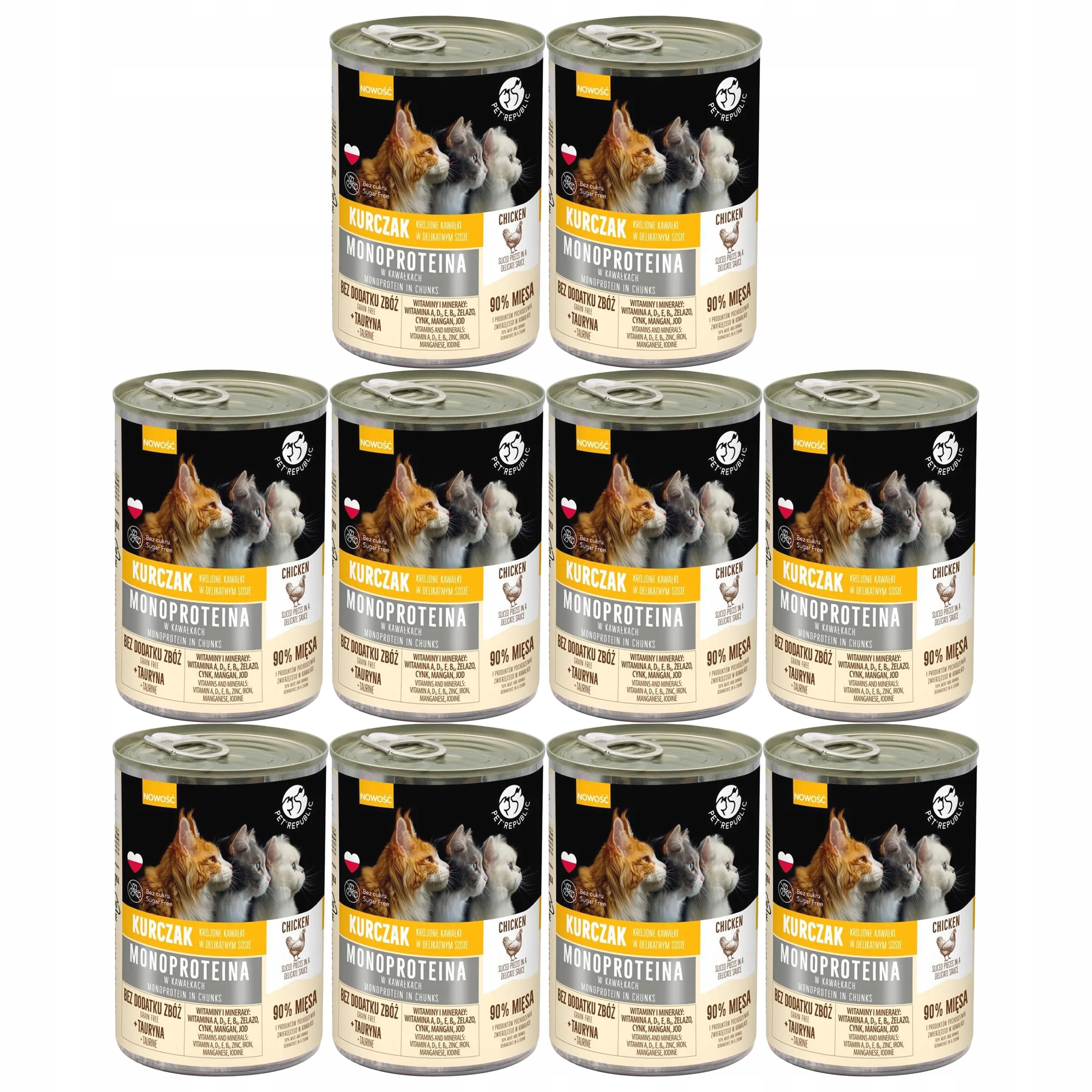 Pet Republic Mono Protein krmivo pro kočky pro kočky 10 x 400 g