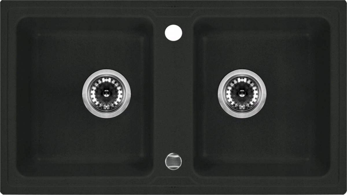 2-komorový dřez Zorba 78x43, grafitový, bez odkapávače