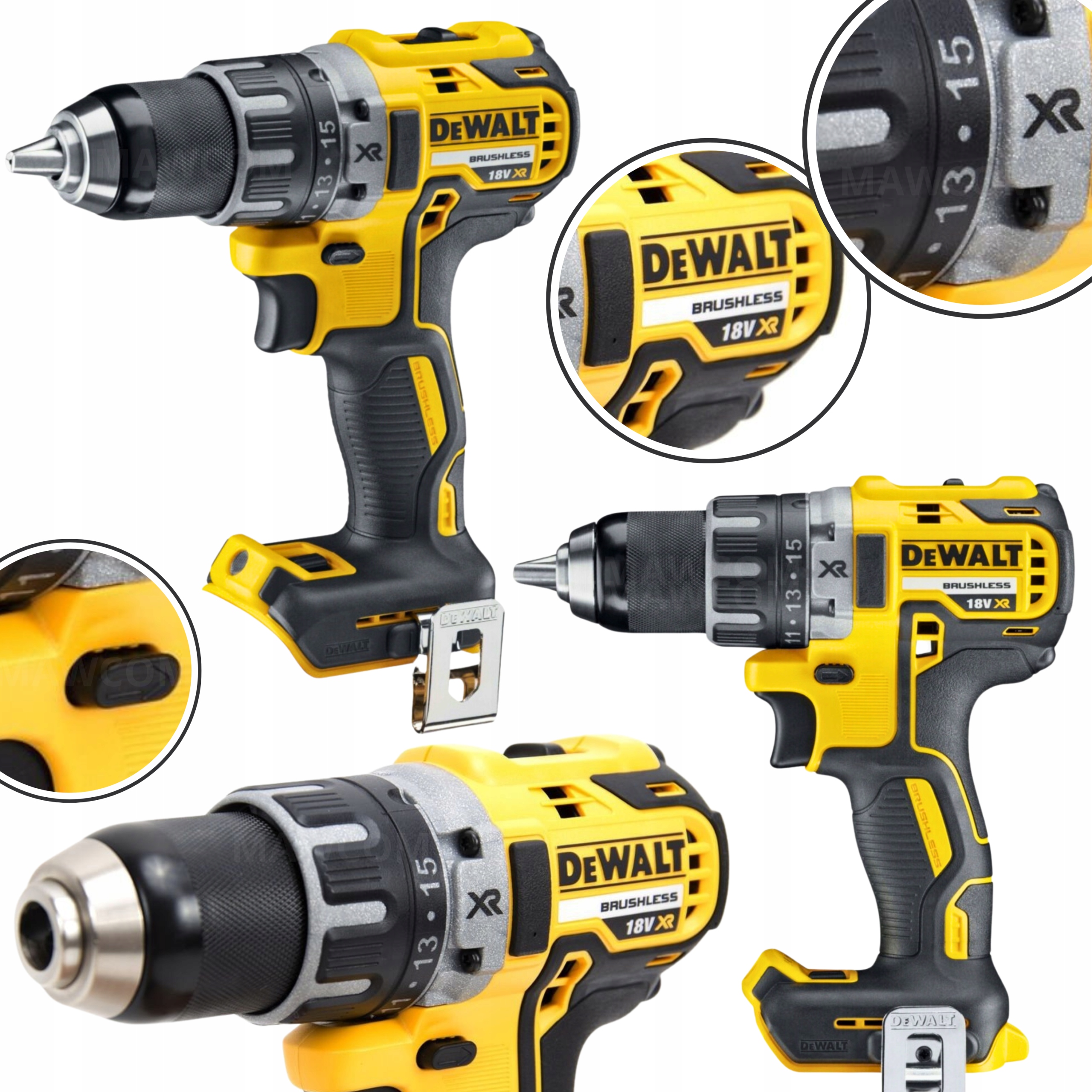 DeWALT DCD791N Wiertarko Wkrętarka bezszczotkowa 18V Xr 70Nm body 2-biegowa