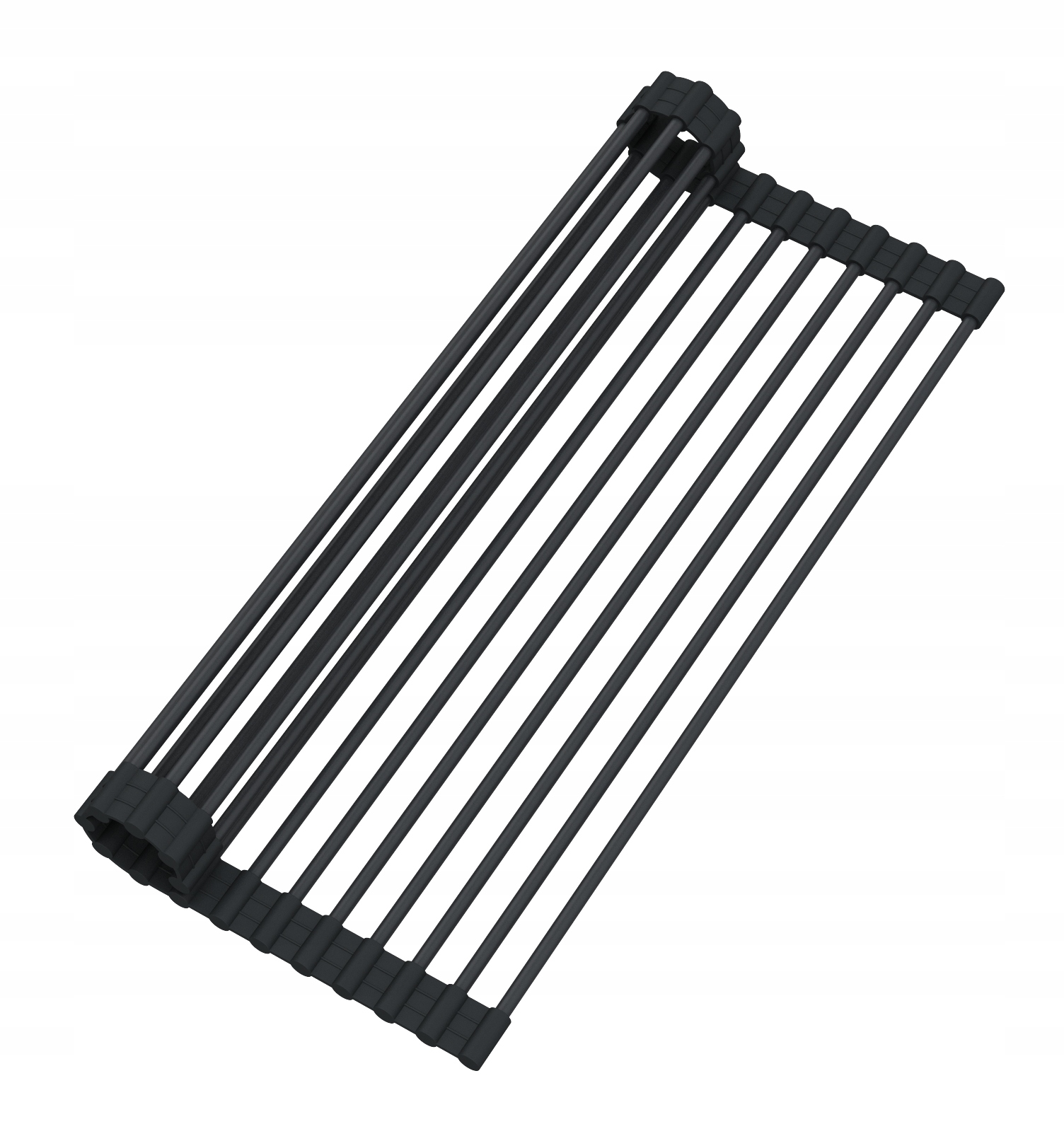 Rohož Na Umývadlo Odkvapkávacia Čierna Oceľ Zvinovacia Kuchynská Oceľ