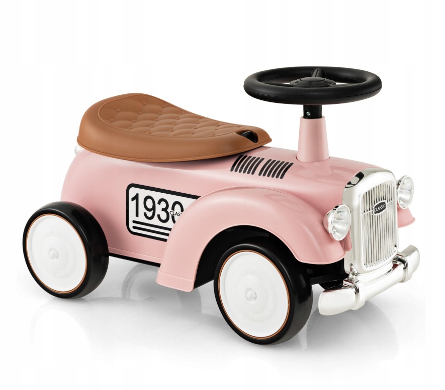 Jeździk różowy dla dziecka w stylu retro 58 x 27 x 34 cm