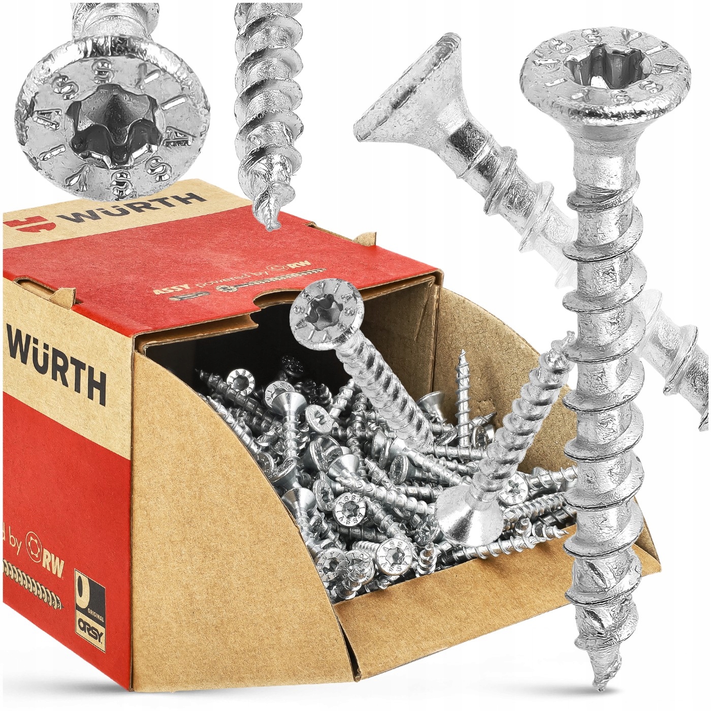 Wkręty Wkręt Meblowy Do Zawiasów Drewna Płyt 4x16 Wurth Assy 4CS 1000 szt