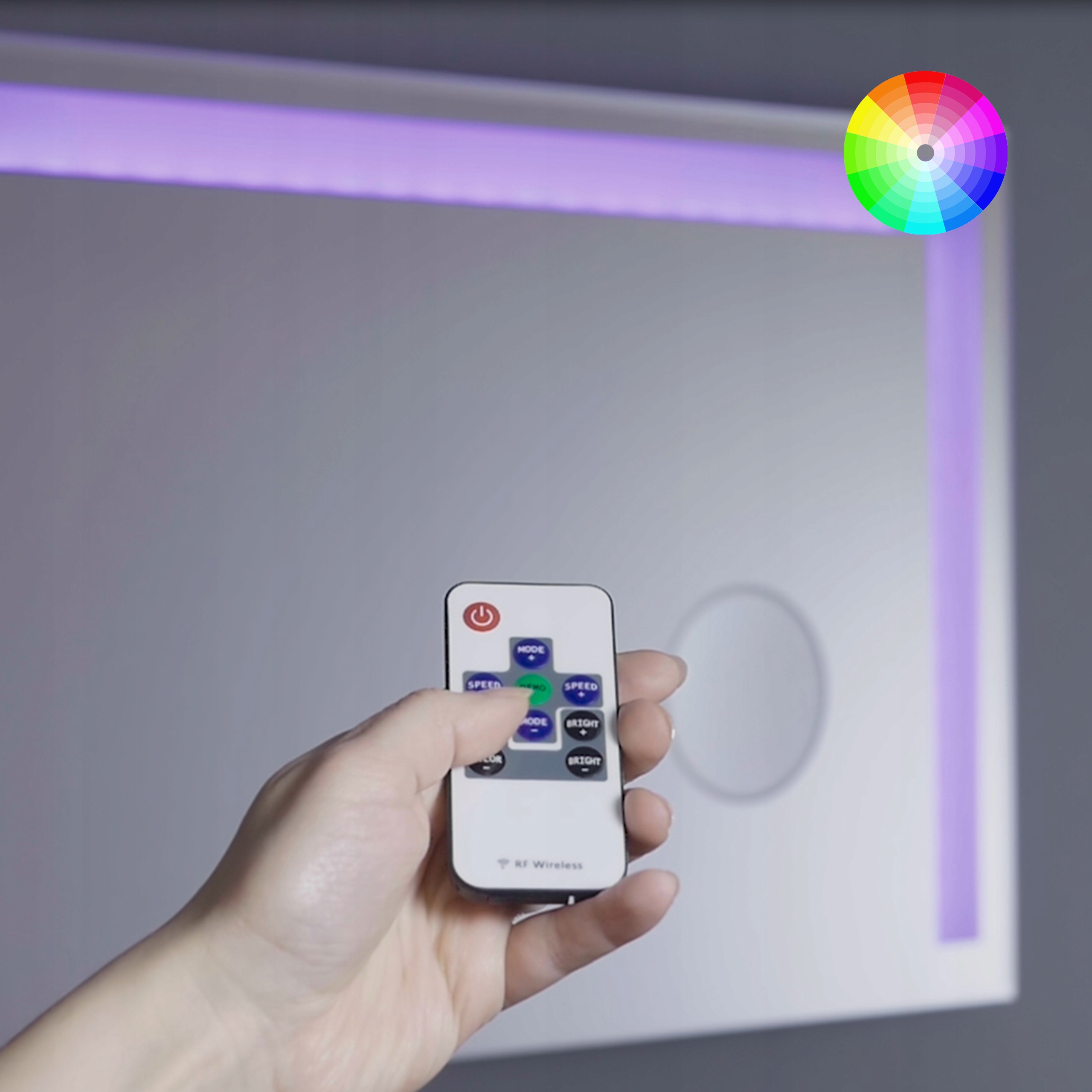 OWALNE LUSTRO Z PODŚWIETLENIEM LED DO PRZEDPOKOJU Materiał ramy brak ramy nie dotyczy