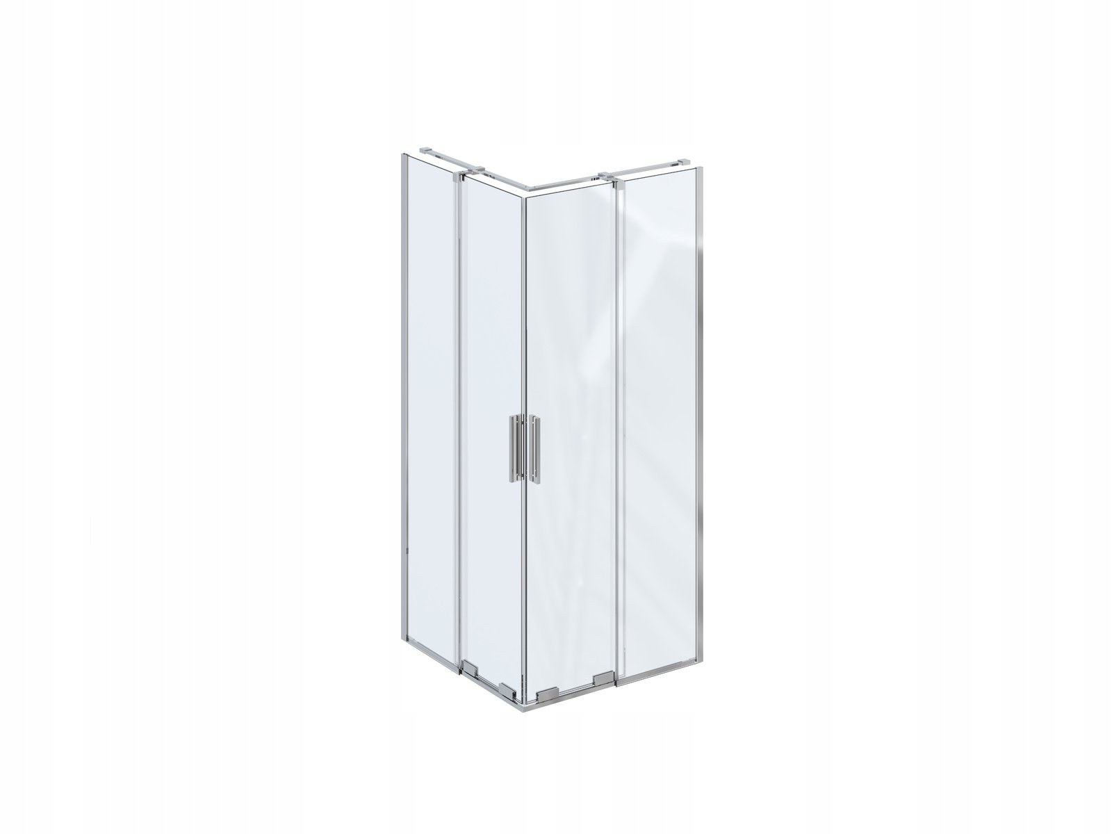 Narożna kabina prysznicowa Ravak Roll RORV2 90x90 szkło transparent chrom