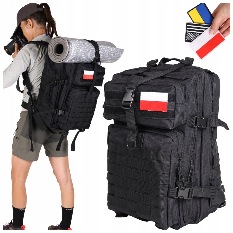 Batoh Taktický Vojenský Turistický Pánský Cestovní Prostorná Kapsa 45 L