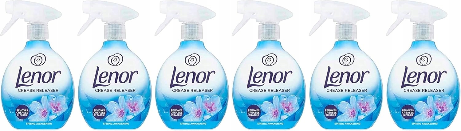 6 x Anglický Lenor Crease Tekutá Žehlička Ve Spreji Spring Awakening 500 ML