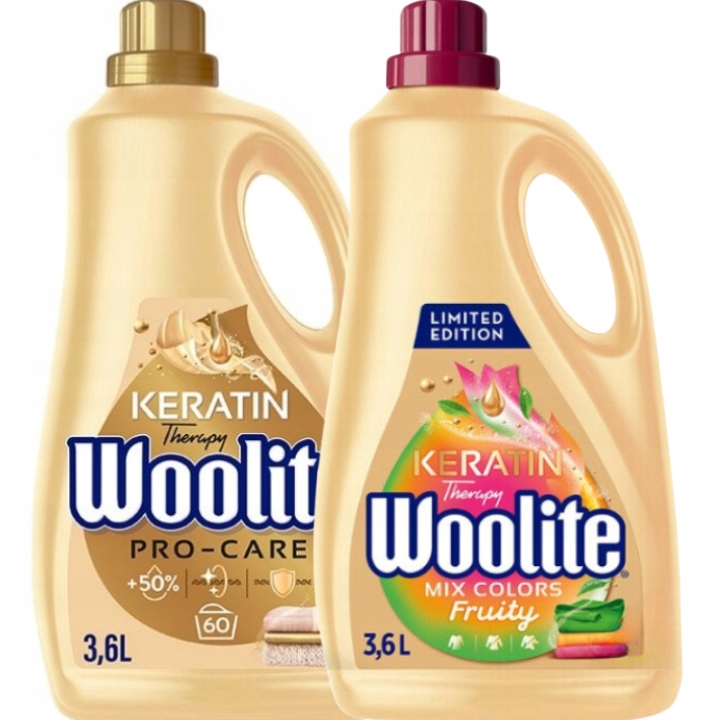 Levně Woolite Fruity Pro Care Tekutý prací prostředek Mix 2x3,6L