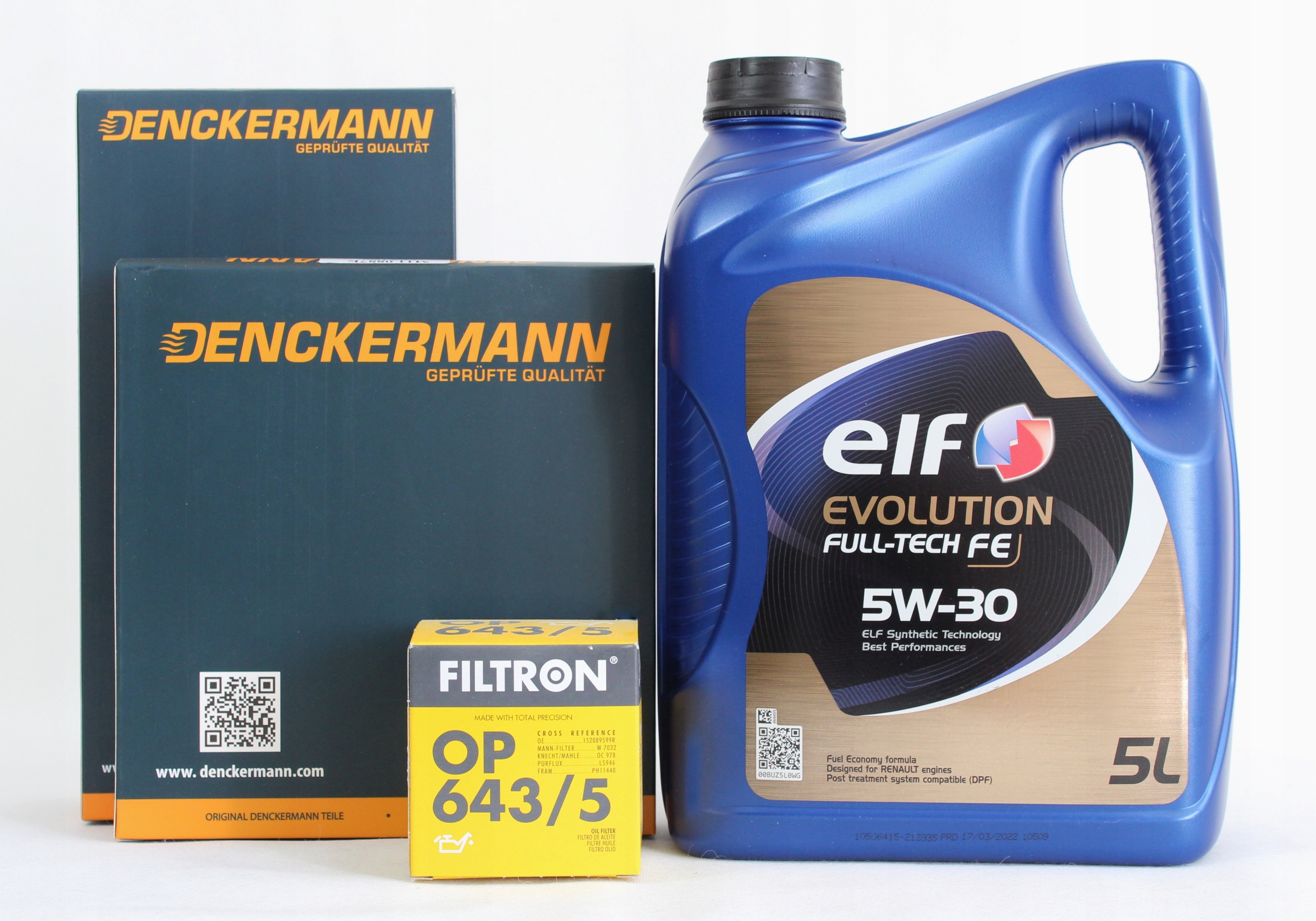 FILTRY + OLEJ ELF 5W30 RENAULT CLIO IV 1.5 DCI OP643/5 za 270,99 zł z  Myślenice -  - (12466020716)