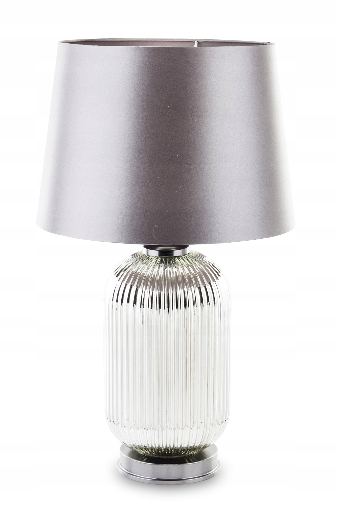 Lampa s dekoratívnym glamour skleneným tienidlom, strieborná, osvetlenie interiéru