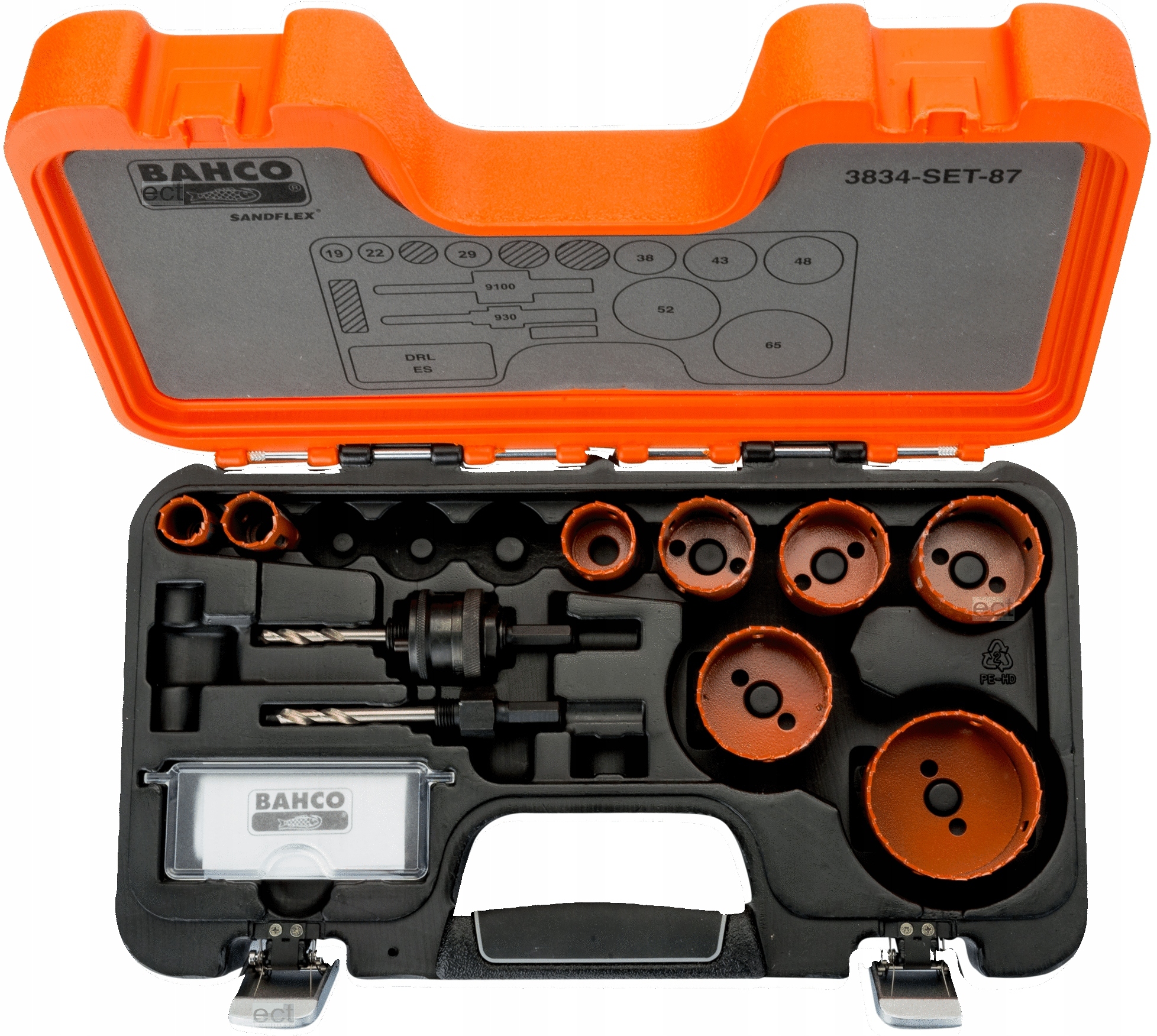 BAHCO 3834-SET-87 ZESTAW OTWORNIC SANDFLEX