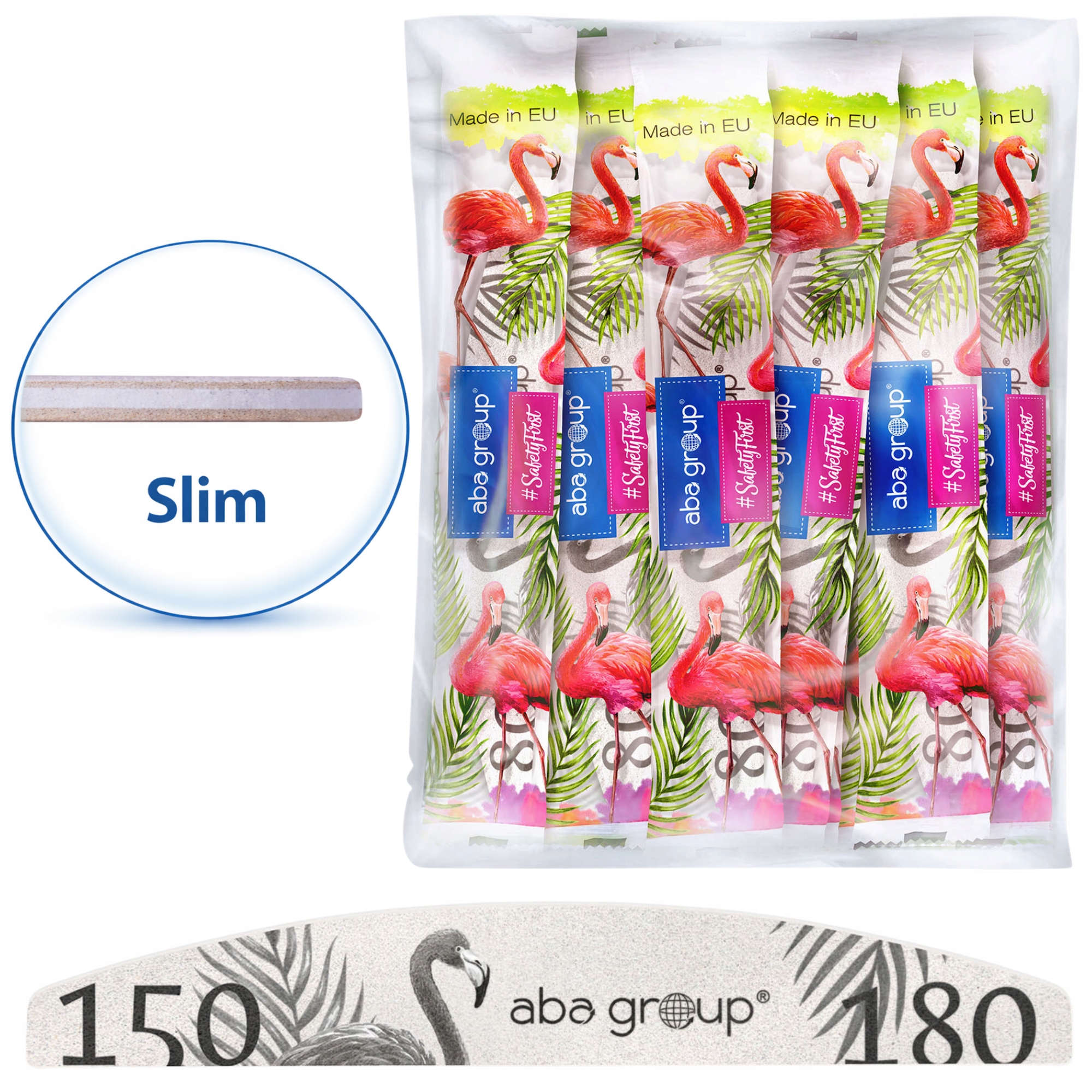 pilník na nehty Aba Group Loďka Půlměsíc Slim 25 ks Baleno 150/180