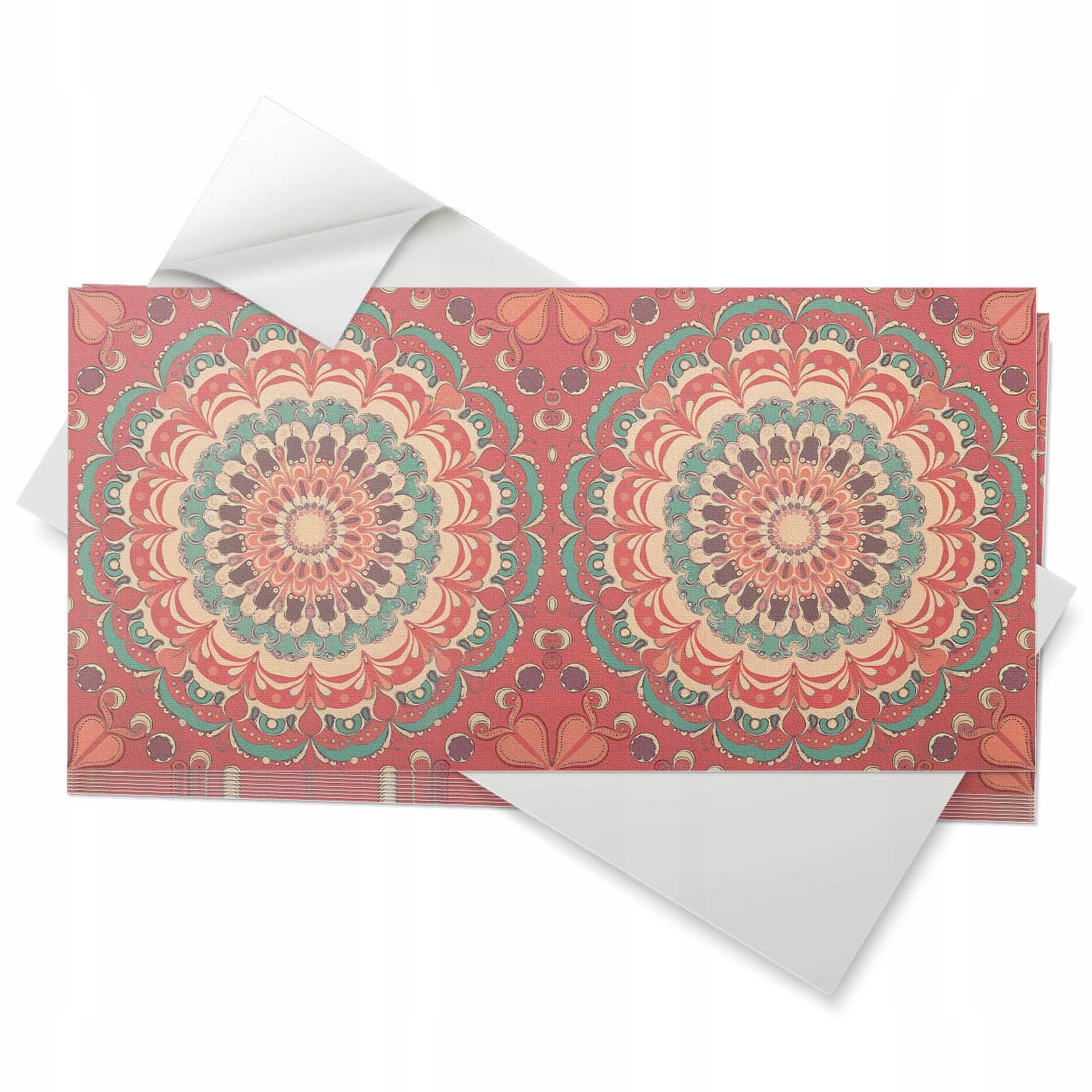 Vinylové samolepící dlaždice 10 ks 40x20 cm Vzor mandaly s detaily