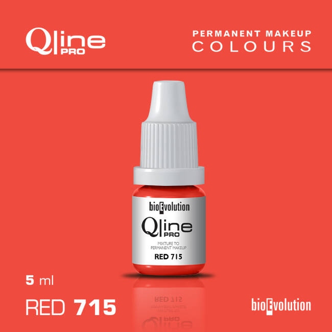 Red 715 červený pigment Qline Pro pro permanentní líčení rtů