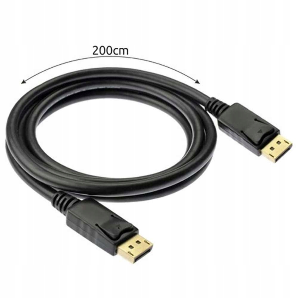 KABEL DISPLAY PORT do DisplayPort DP 4K przewód 2M Długość kabla 2 m