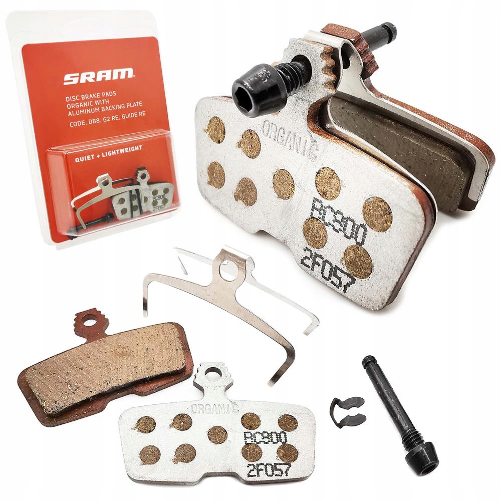 Organické brzdové destičky Avid Code 2011+ Guide Re, hliníková destička