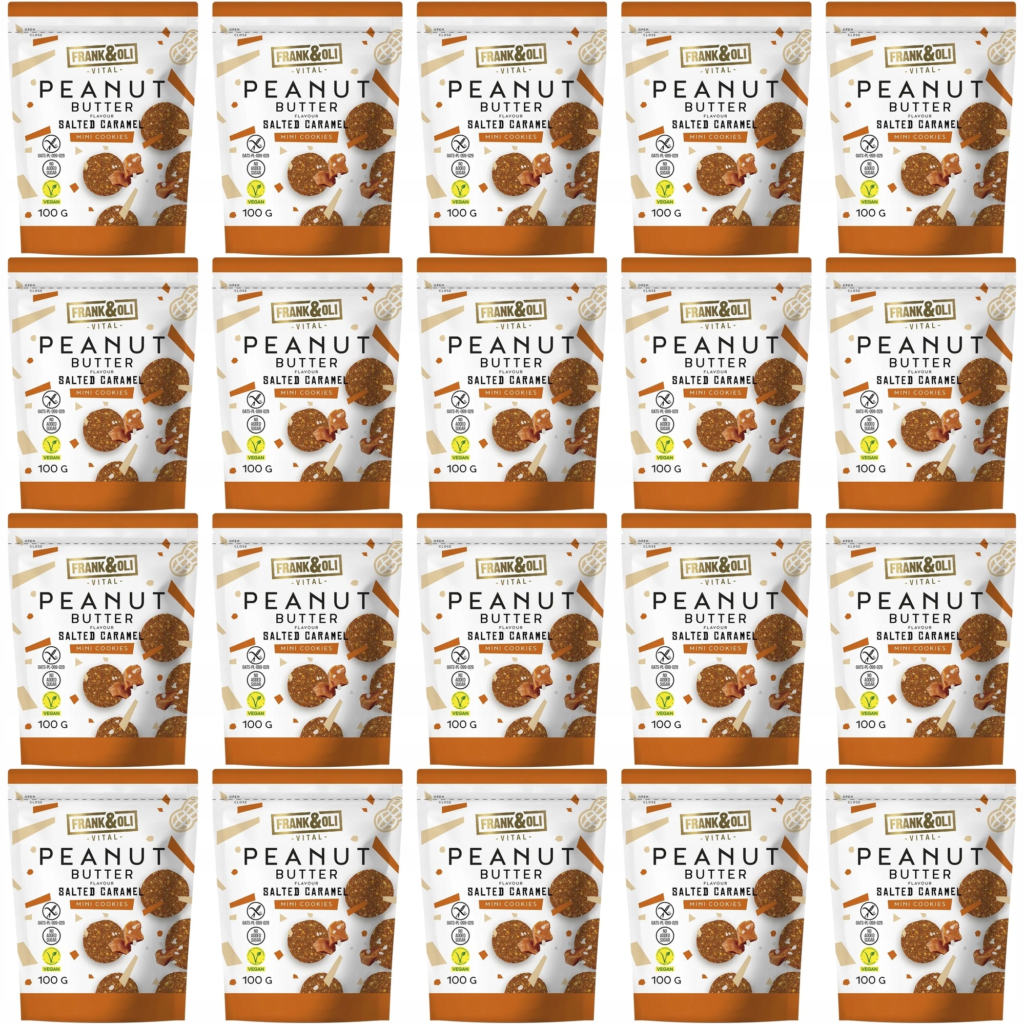 Zestaw ciasteczek Frank&Oli Mini ciasteczka Peanut Butter i Słony 20 szt.