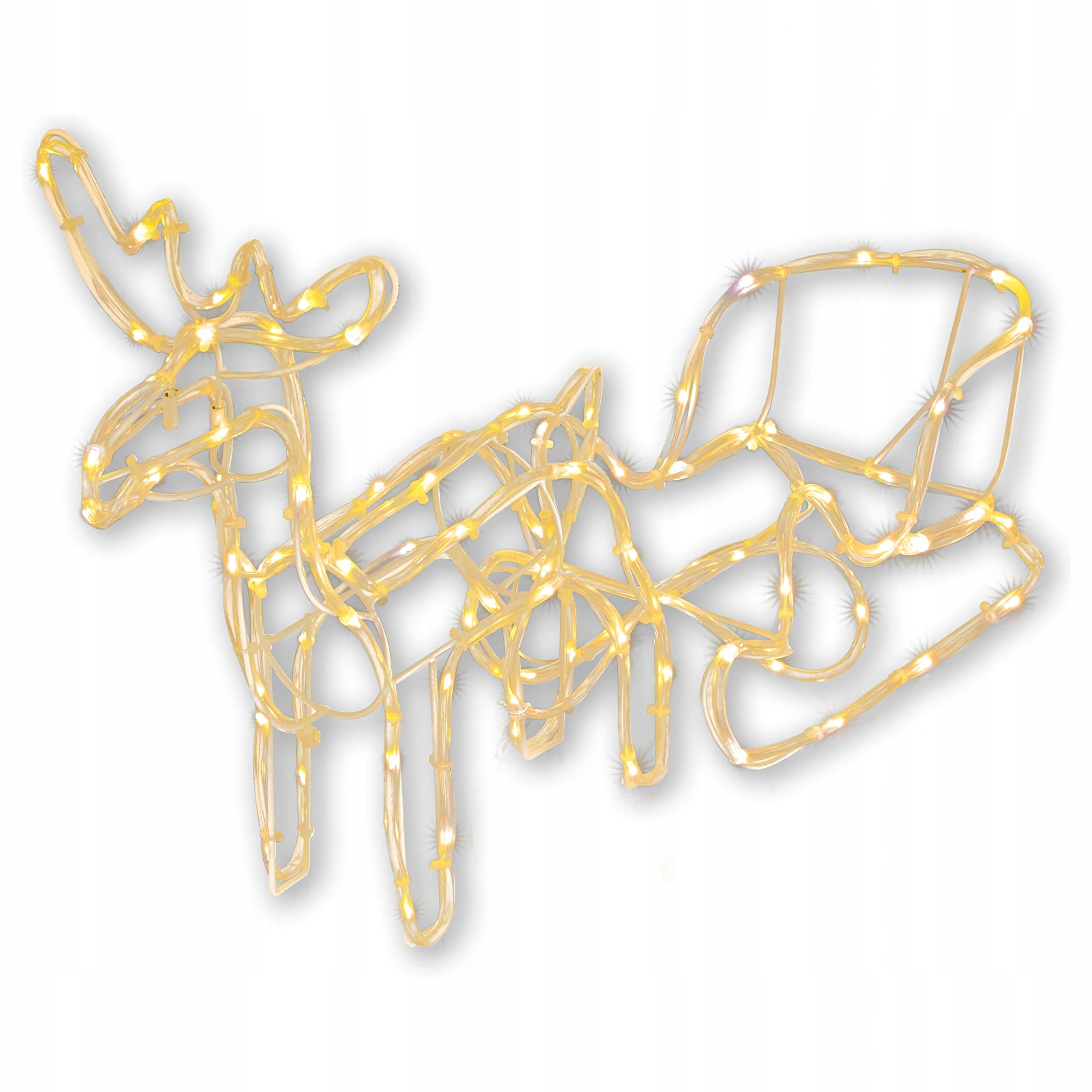 Sob s vánočními saněmi, svítící, 240 Led, venkovní dekorace