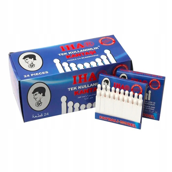 IHA AŁUN ZAPAŁKI AŁUNOWE PATYCZKI NA KRWAWIENIE SKALECZENIA 24 x 20 SZT.