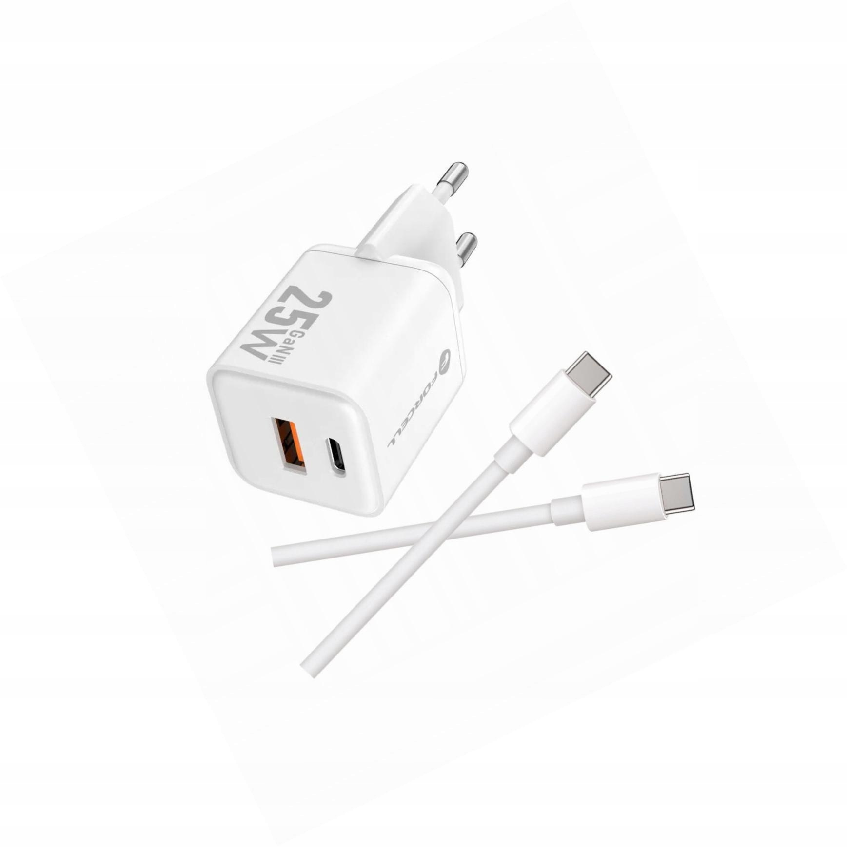 Szybka ładowarka Gan 25W 2 porty z kablem Usb-c do Xiaomi Redmi Note 10 5G