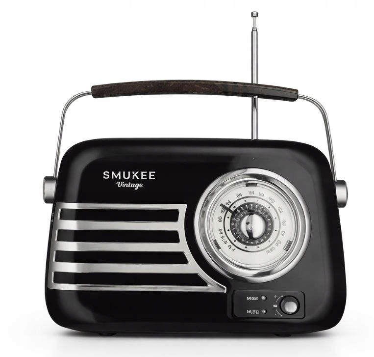 Radio sieciowo-bateryjne Fm Smukee czarne