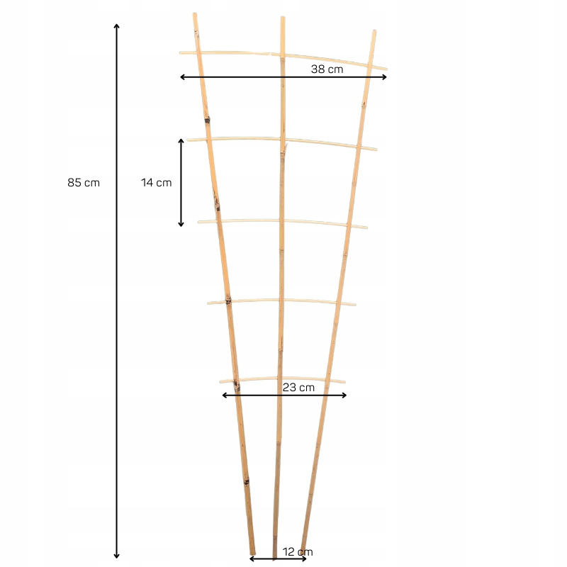 Drabinka bambusowa potrójna 85cm podpórka roślin Rodzaj tyczka