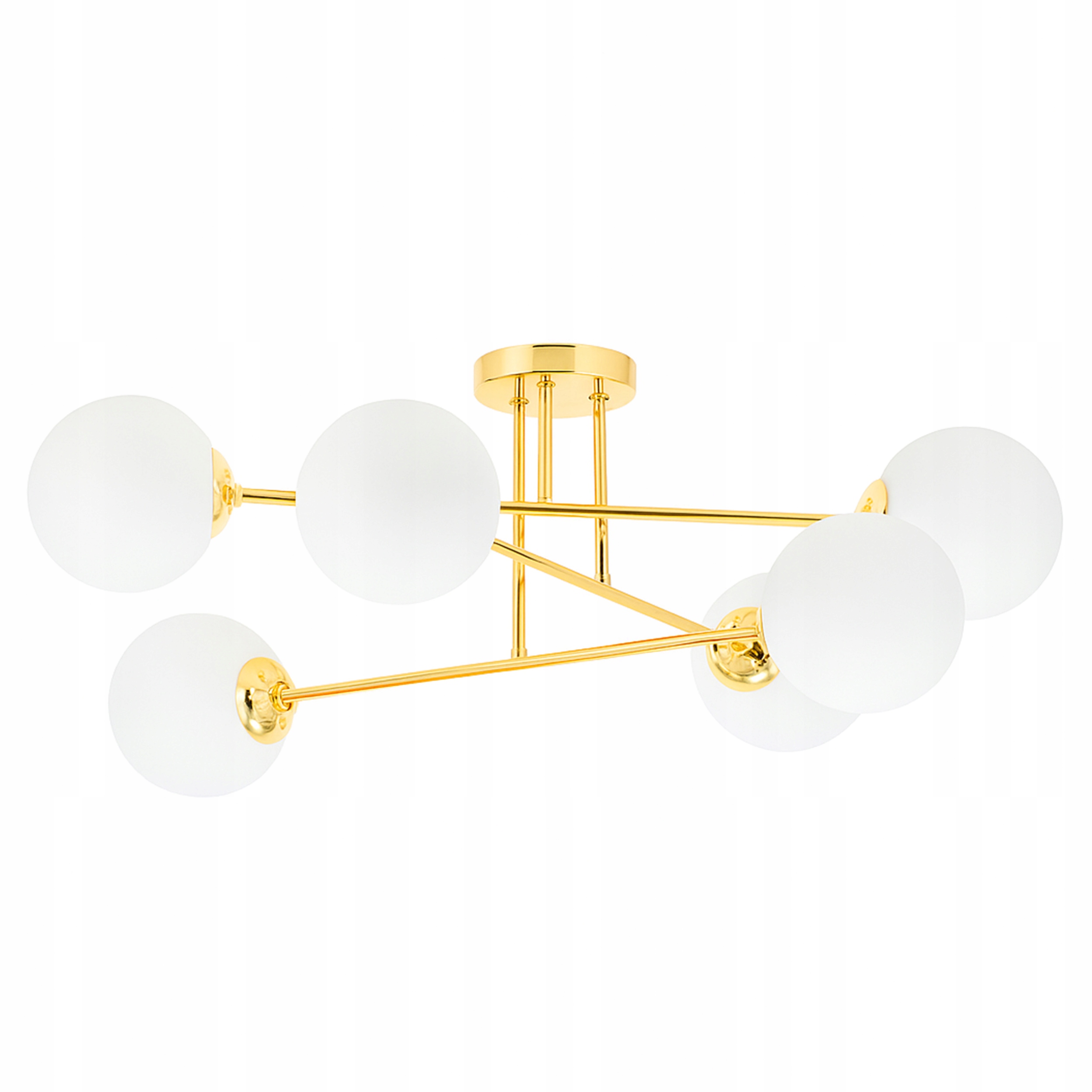 Závěsné Stropní Svítidlo Zlatá Bílá Mléčné skleněné koule Loft E27 Moderní