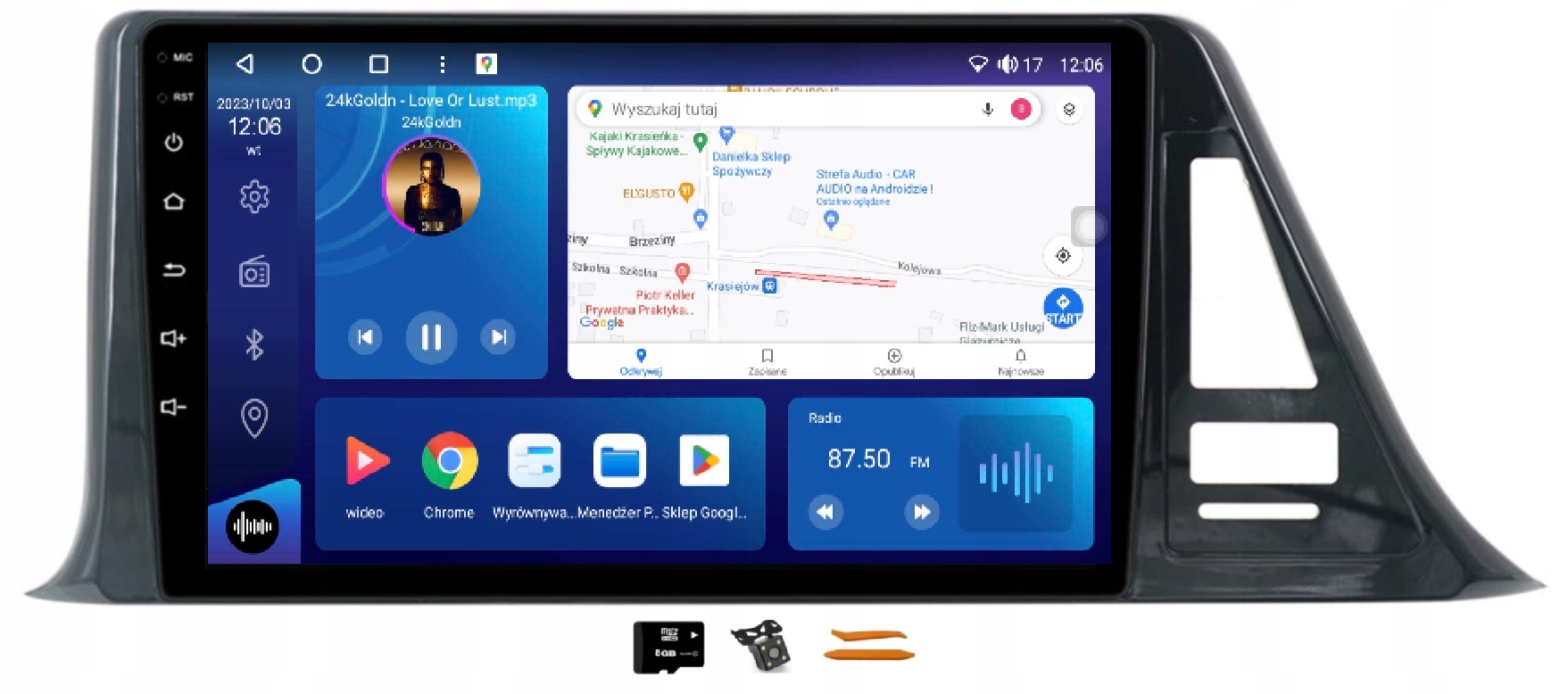 Rádio Android Navigácia Qled Carplay 256GB Lte Toyota C-hr AX10 AX50 16-20
