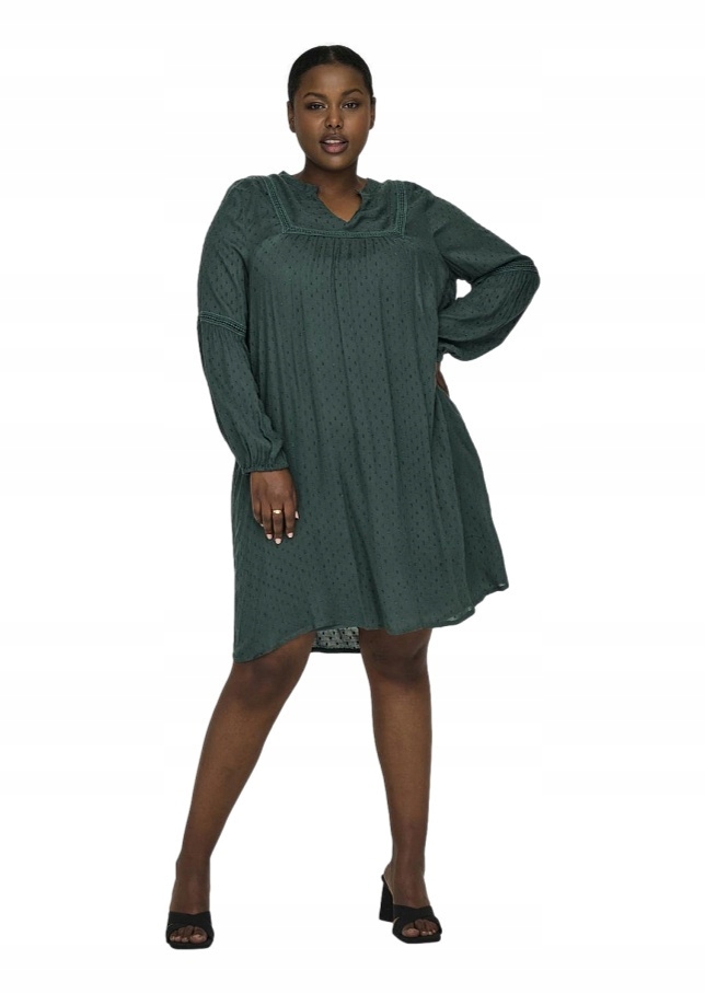 Carmakoma Tmavě Zelené Šaty S Puntíky, Detaily O699 52