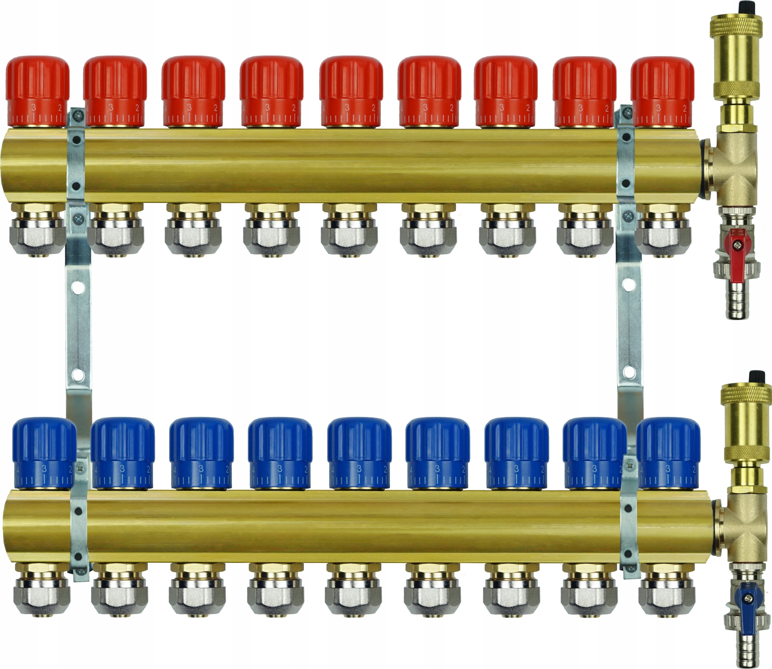 ROZDZIELACZ DO C.O. 9 OBWODY + ZŁĄCZKI PEX 16