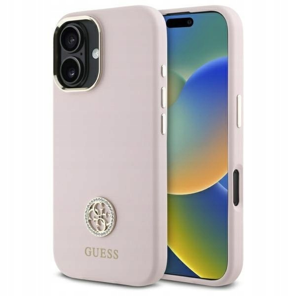 Guess GUHCP16SM4DGPP iPhone 16 6.1" jasnoróżowy/pink hardcase Silicone
