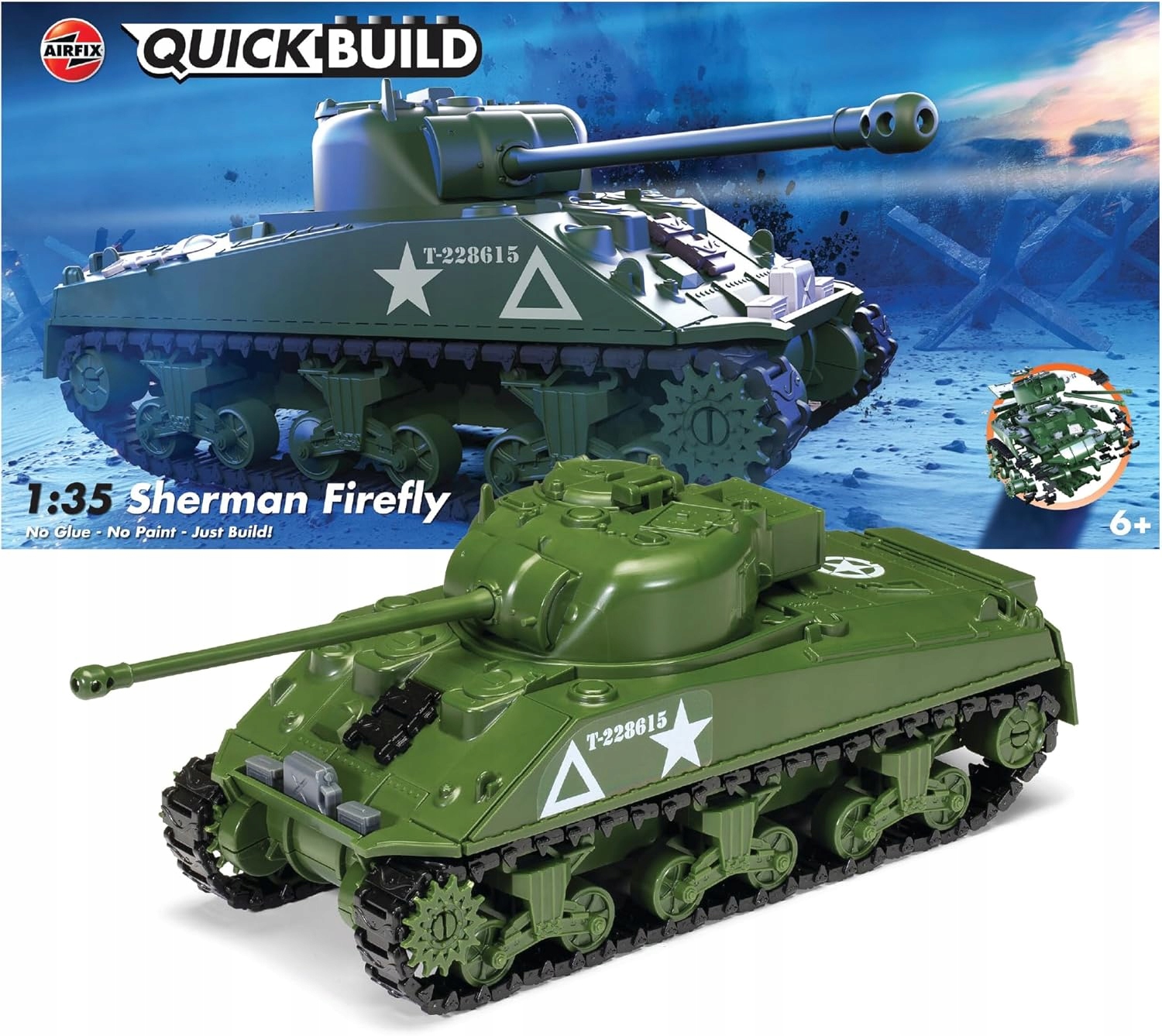 Airfix Quickbuild Sherman Firefly Model na skládání 154 dílků