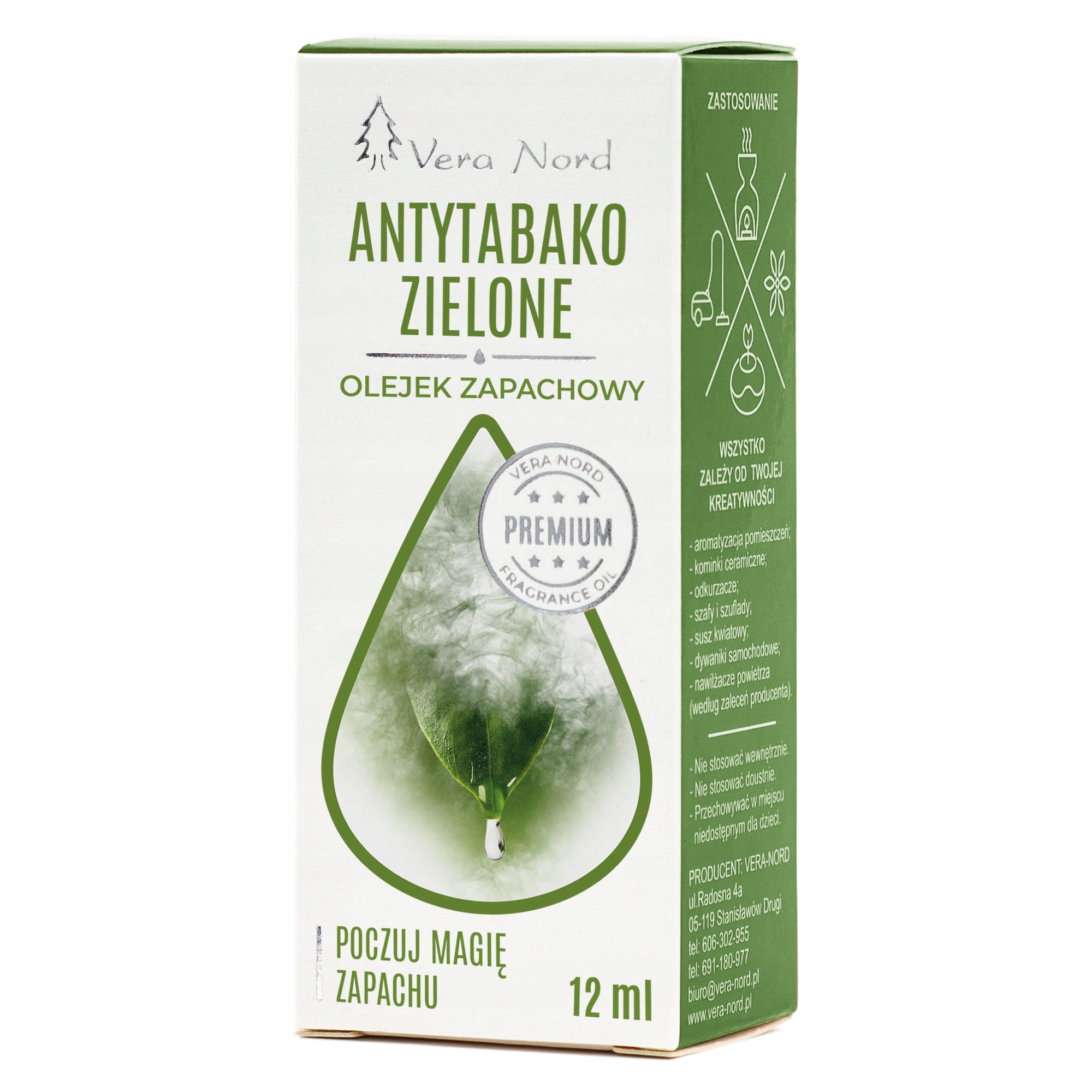 

Olejek zapachowy vera nord Antytabako Zielone