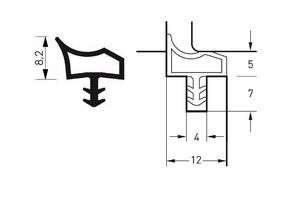 USZCZELKA DO DRZWI S7891 beż 10mb EAN (GTIN) 4043613126701