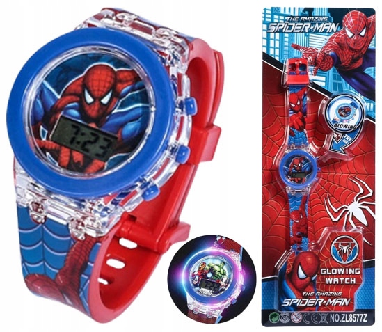 

zegarek Spiderman dla chłopca LEDowy elektroniczny