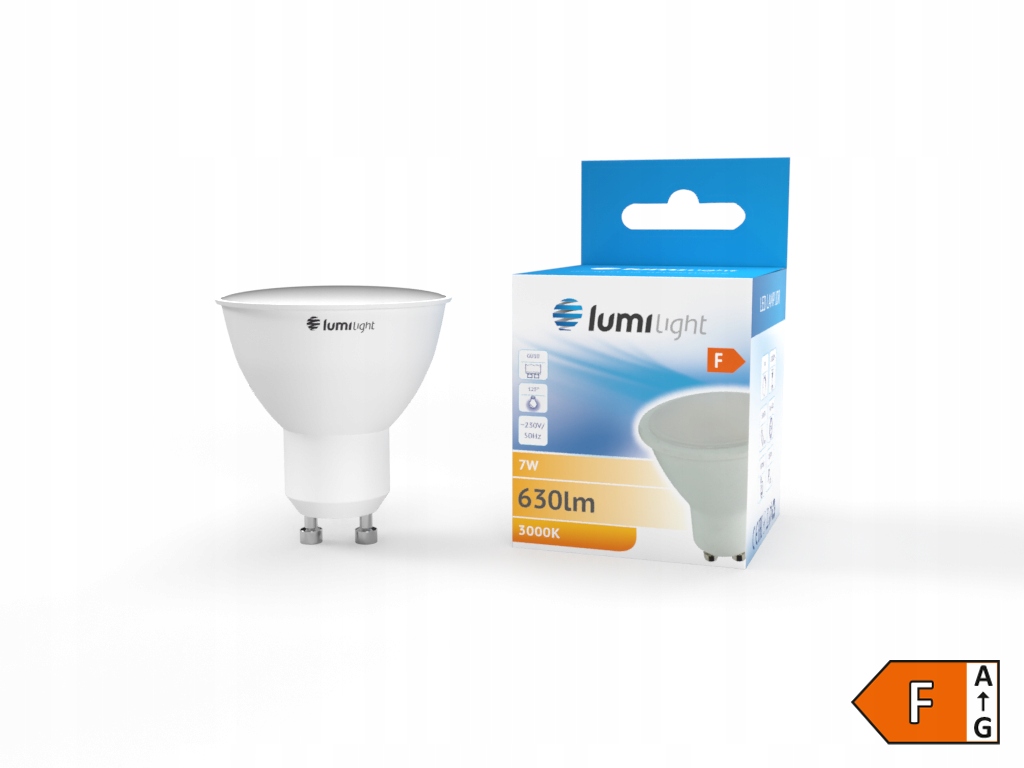 

Żarówka GU10 Led 7W Ciepła 3000K 630lm LL1315