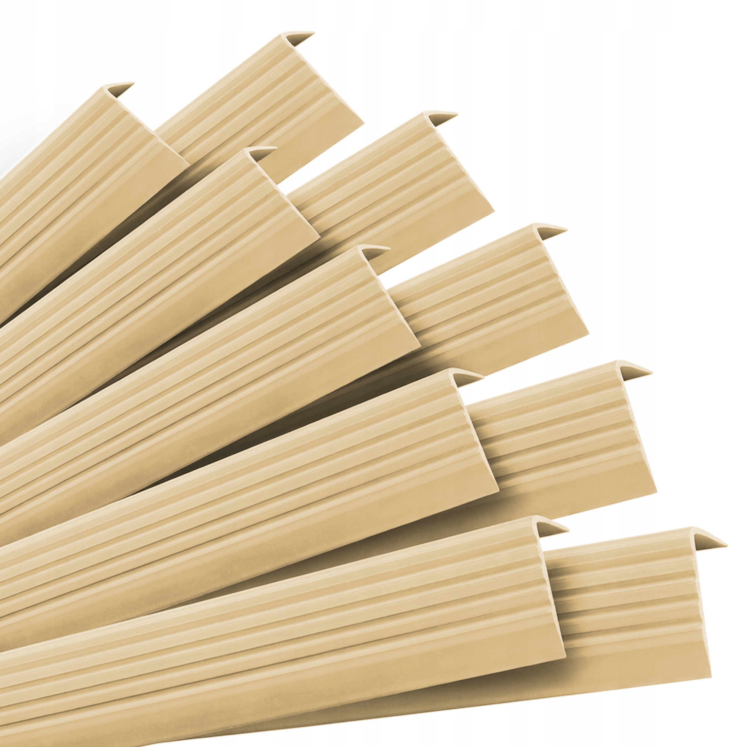 10 x Samolepící protiskluzové schodišťové profily, krémová barva, 40x25 mm, 100