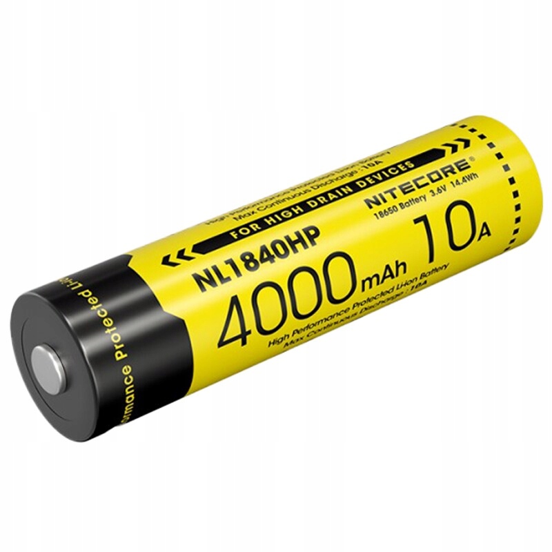Nabíjecí Baterie pro svítilny 18650 3,6 V Nitecore NL1840HP 4000 mAh