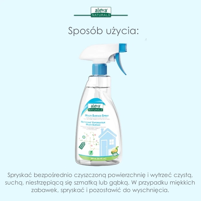 Aleva Spray do Dezynfekcji Powierzchni WEGAŃSKI Kod producenta 37805