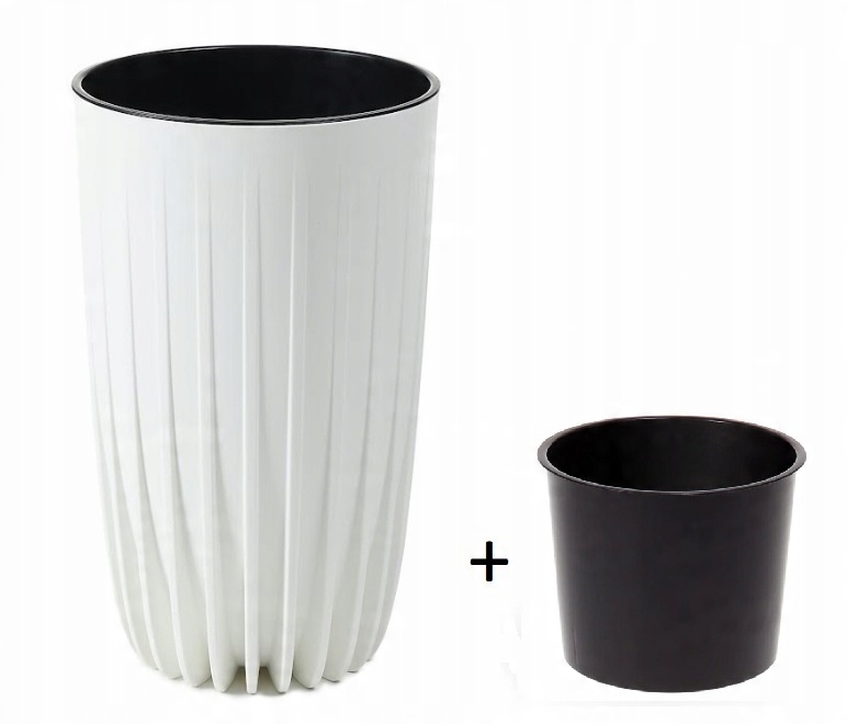 

Doniczka Mira wysoka eco recycled 25 cm Biała